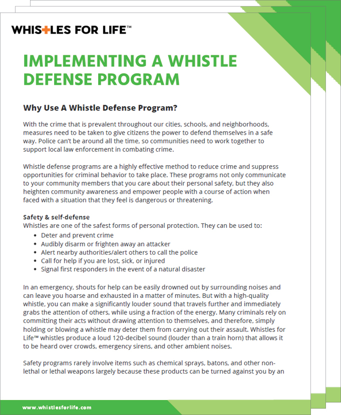 Whistle defense program guide